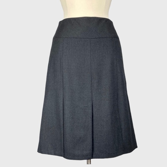 Escada Dresses & Skirts - Escada Womens Gray A Line Skirt Split Panel Wool Stretch size 40 US 10 Medium
